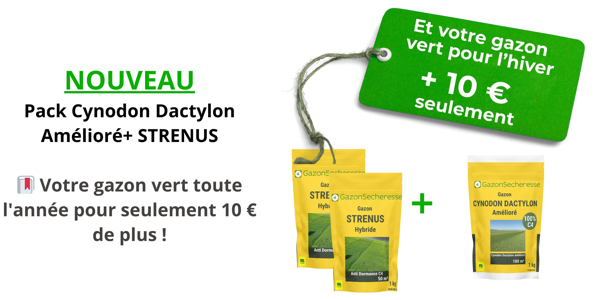 Pack cynodon dactylon et strenus